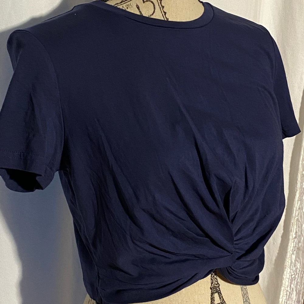 Navy Crop Top